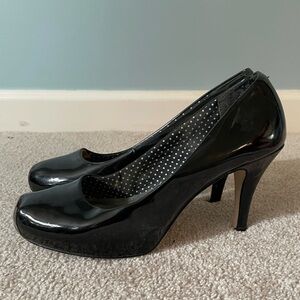 Madden Girl Patent Leather Black 3.5 Inch Heels